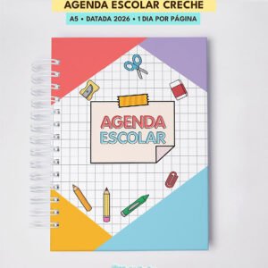 Agenda Escolar Creche Datada A5 1DPP - Mascute