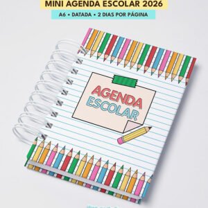 Mini Agenda Escolar Datada A6 2DPP - Mascute